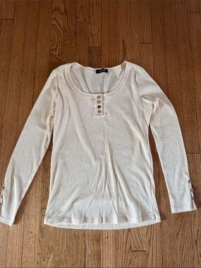 Kissfix Ribbed Long-Sleeve Henley Top